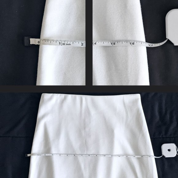 Premise White Pencil Skirt with Back Slit Size 4 - Picture 12 of 15